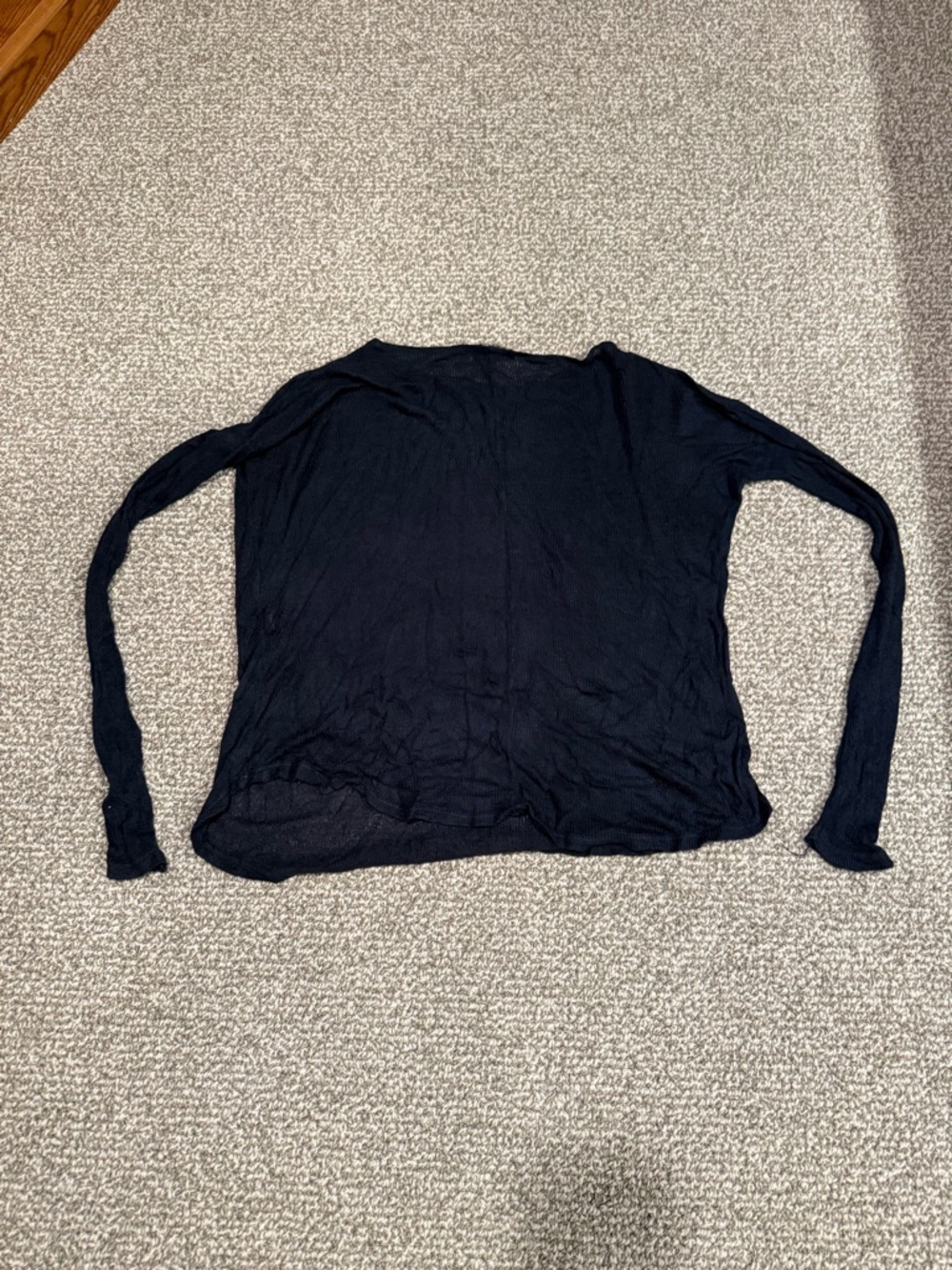 Brandy Melville Navy Long Sleeve Crewneck Top